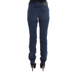 Blue Cotton Blend Denim Jeans