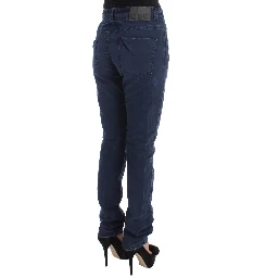 Blue Cotton Blend Denim Jeans