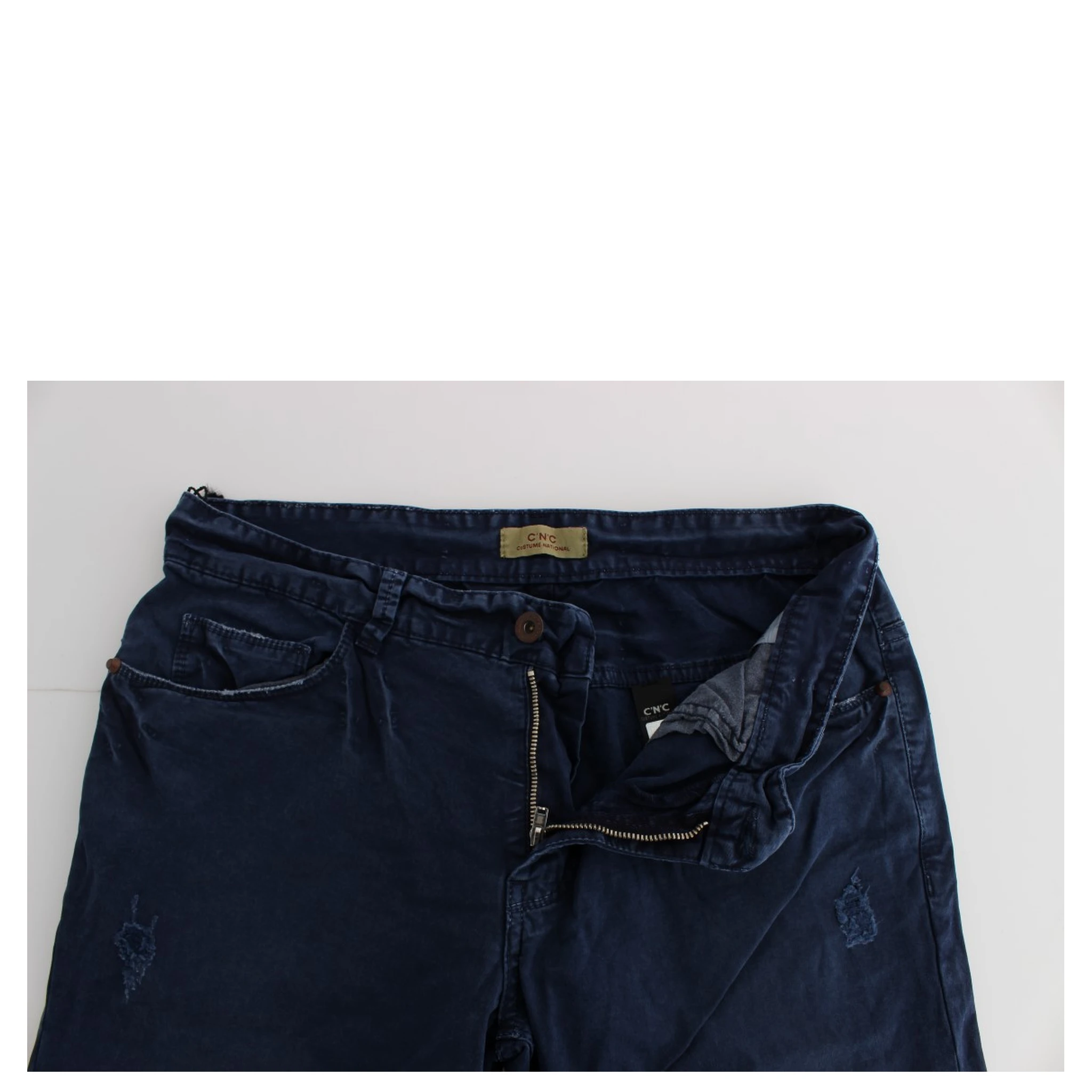 Blue Cotton Blend Denim Jeans