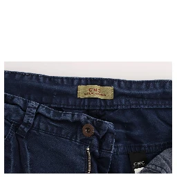 Blue Cotton Blend Denim Jeans