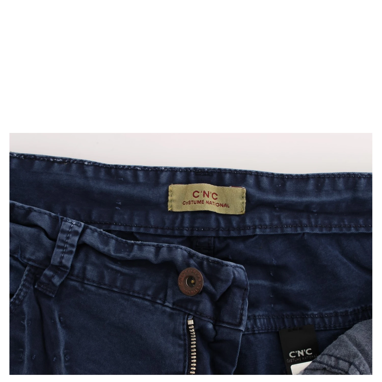 Blue Cotton Blend Denim Jeans