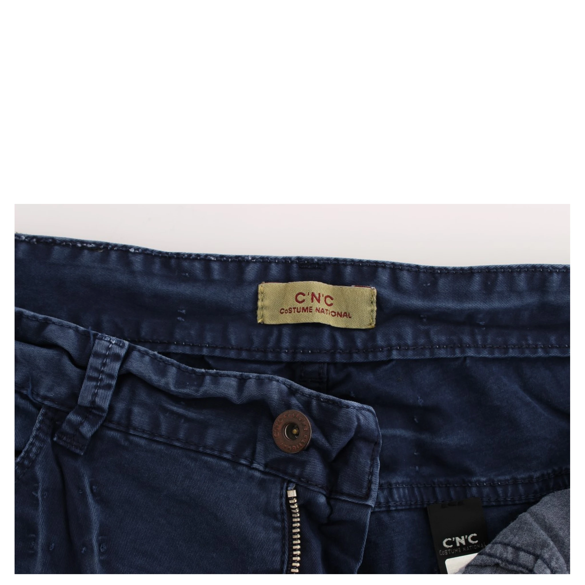 Blue Cotton Blend Denim Jeans