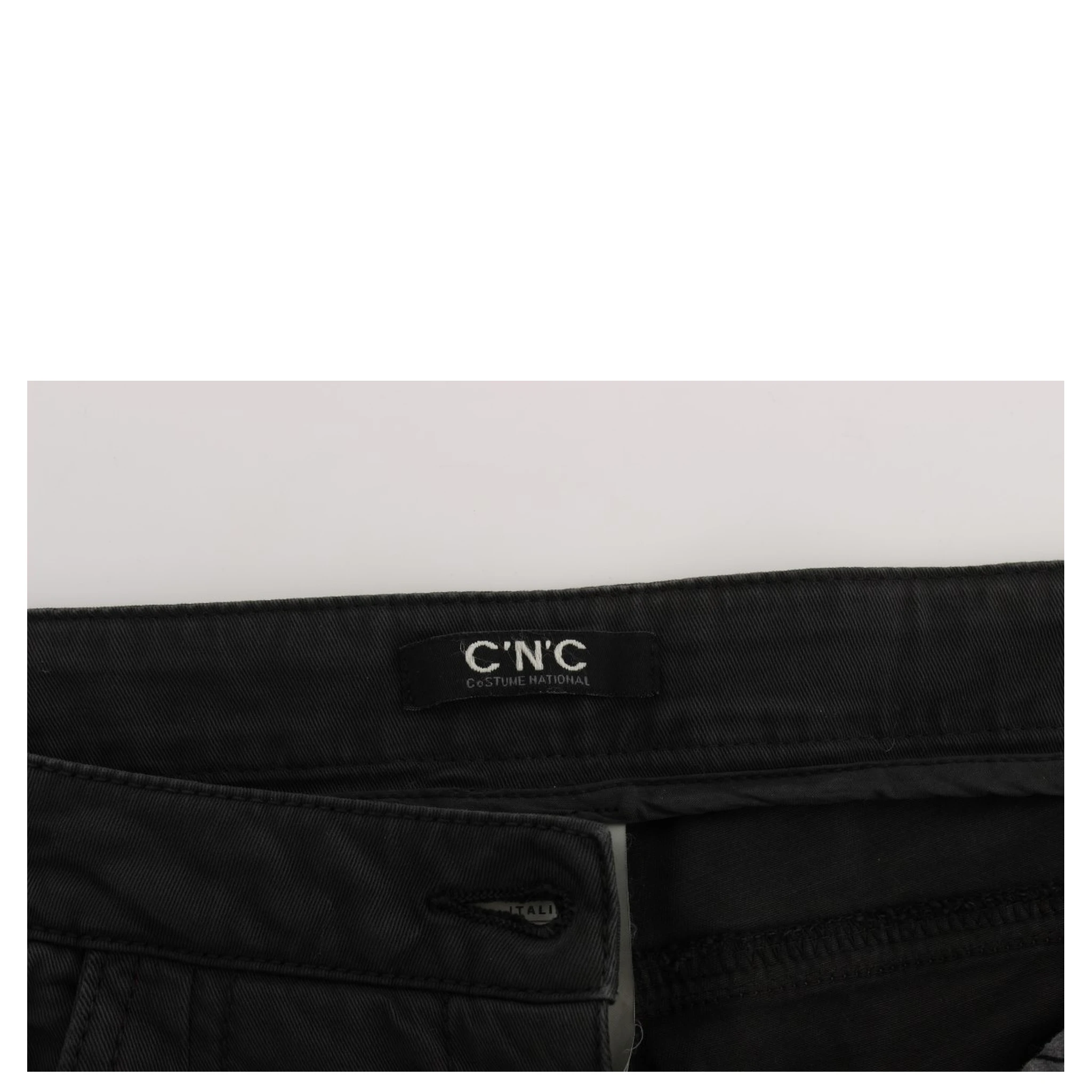 Black Cotton Capri Cropped Denim Jeans