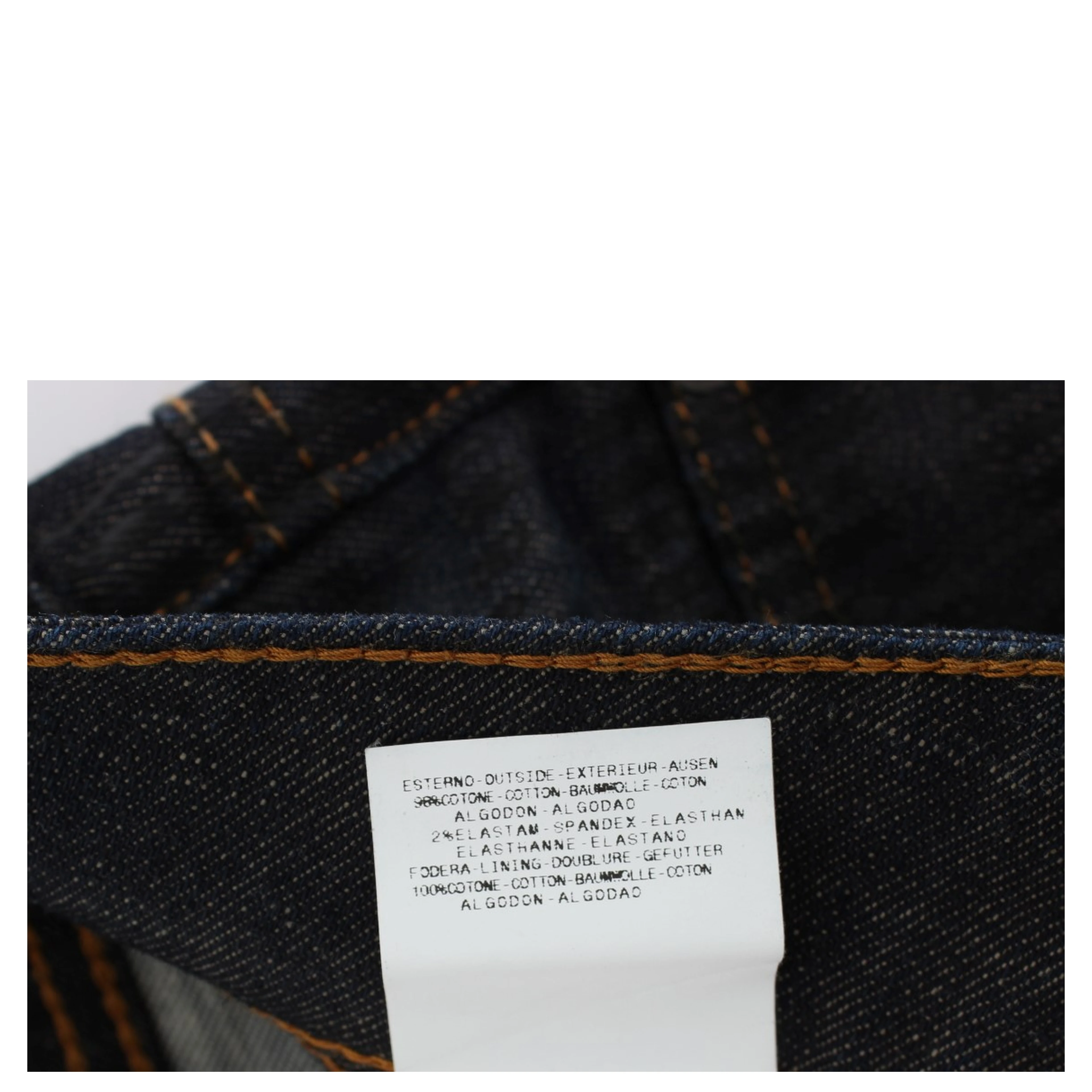 Blue Wash Cotton Blend Slim Fit Bootcut Jeans