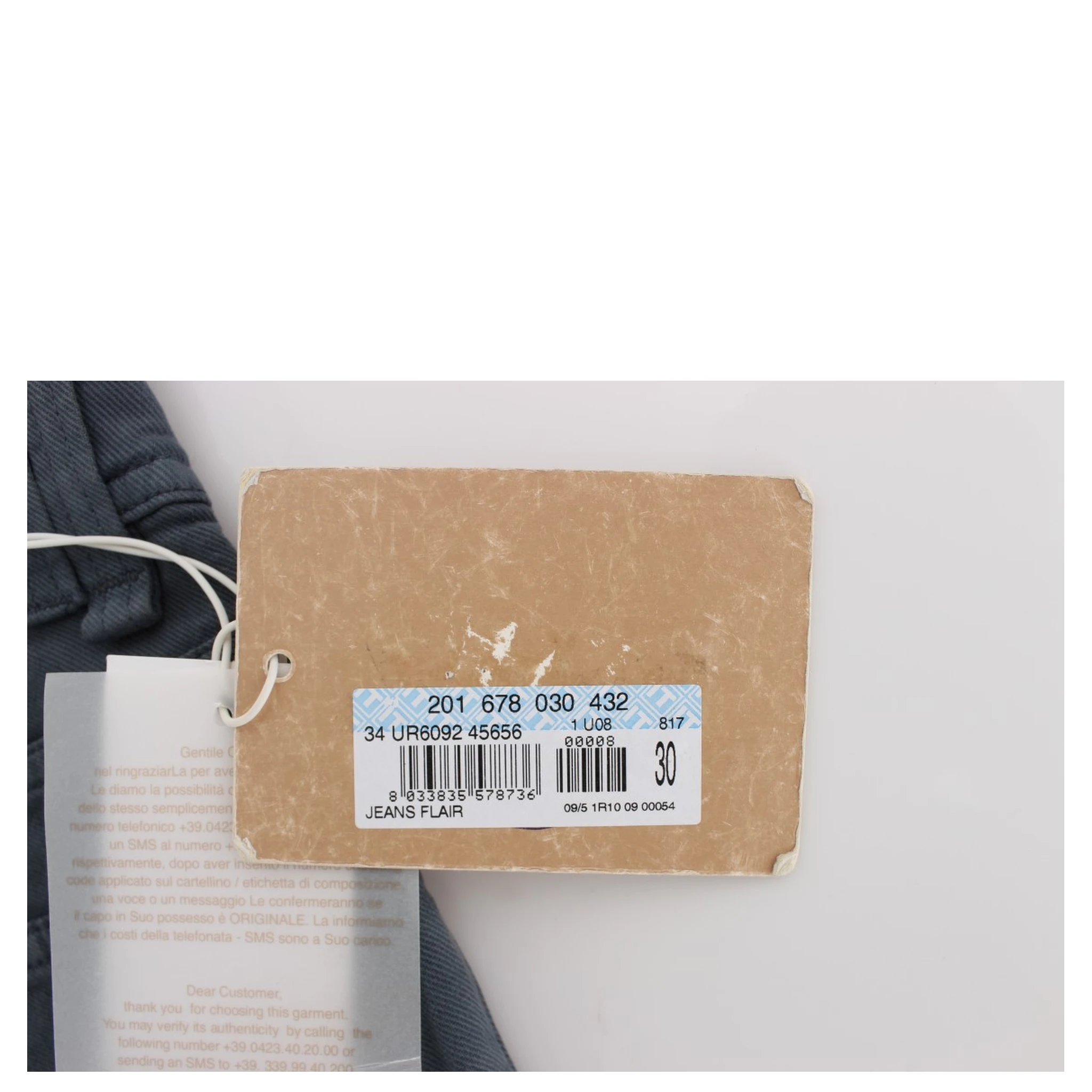 Blue Cotton Blend Slim Fit Bootcut Jeans