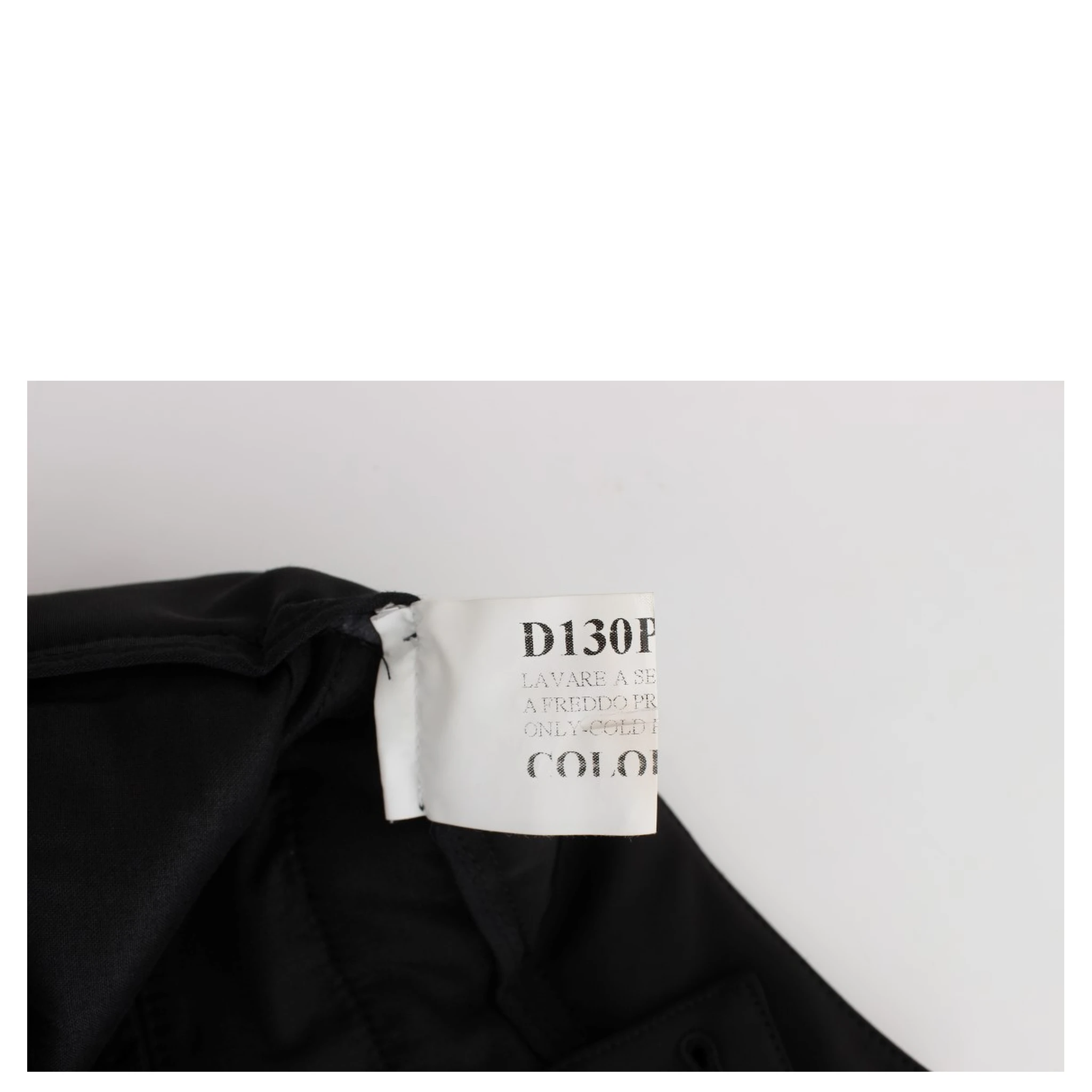 Black Cotton Blend Capri Cropped Pants