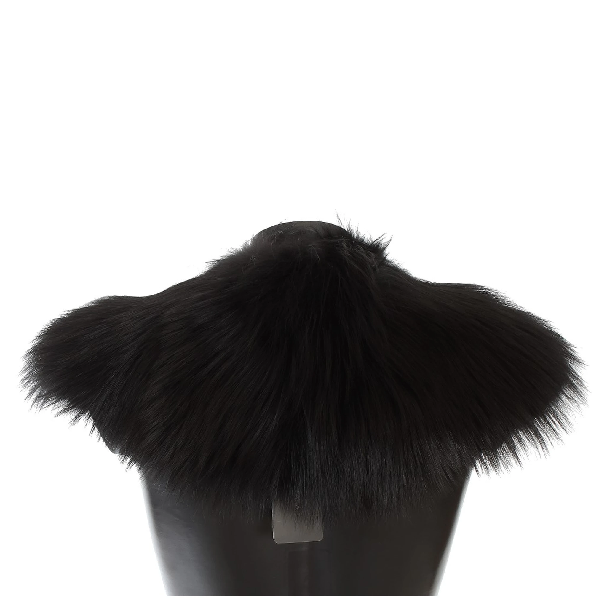 Black Fox Fur Collar Scarf