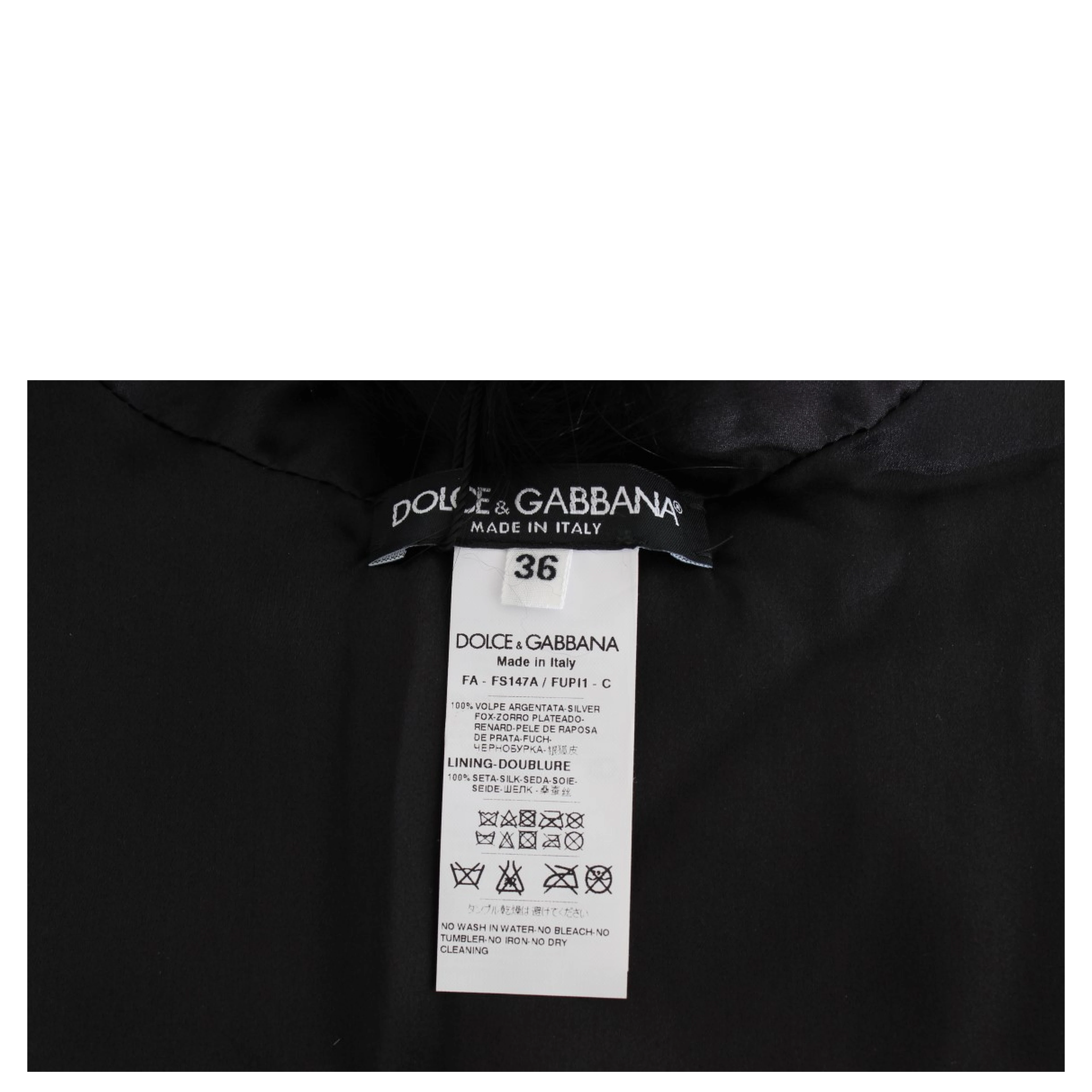 Black Fox Fur Collar Scarf