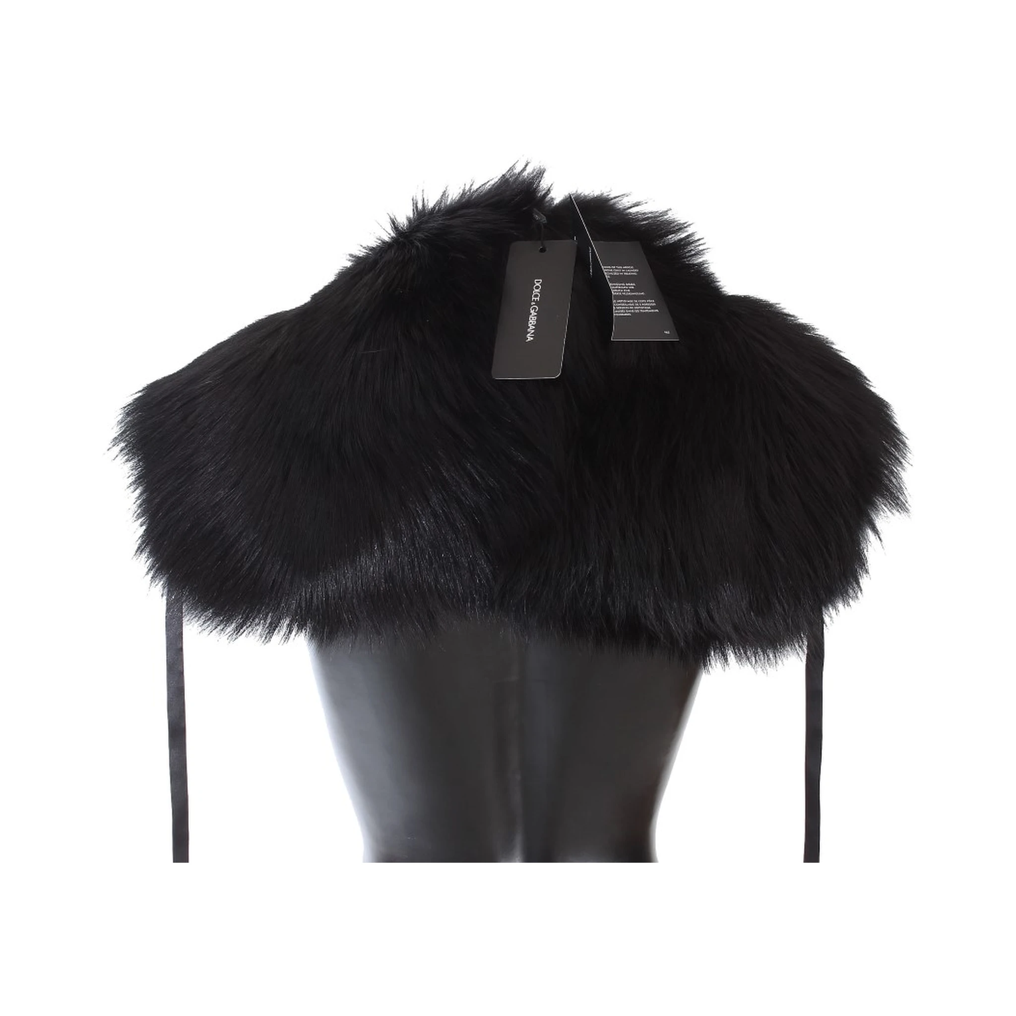 Black Fox Fur Shoulder Wrap Cover Collar Scarf