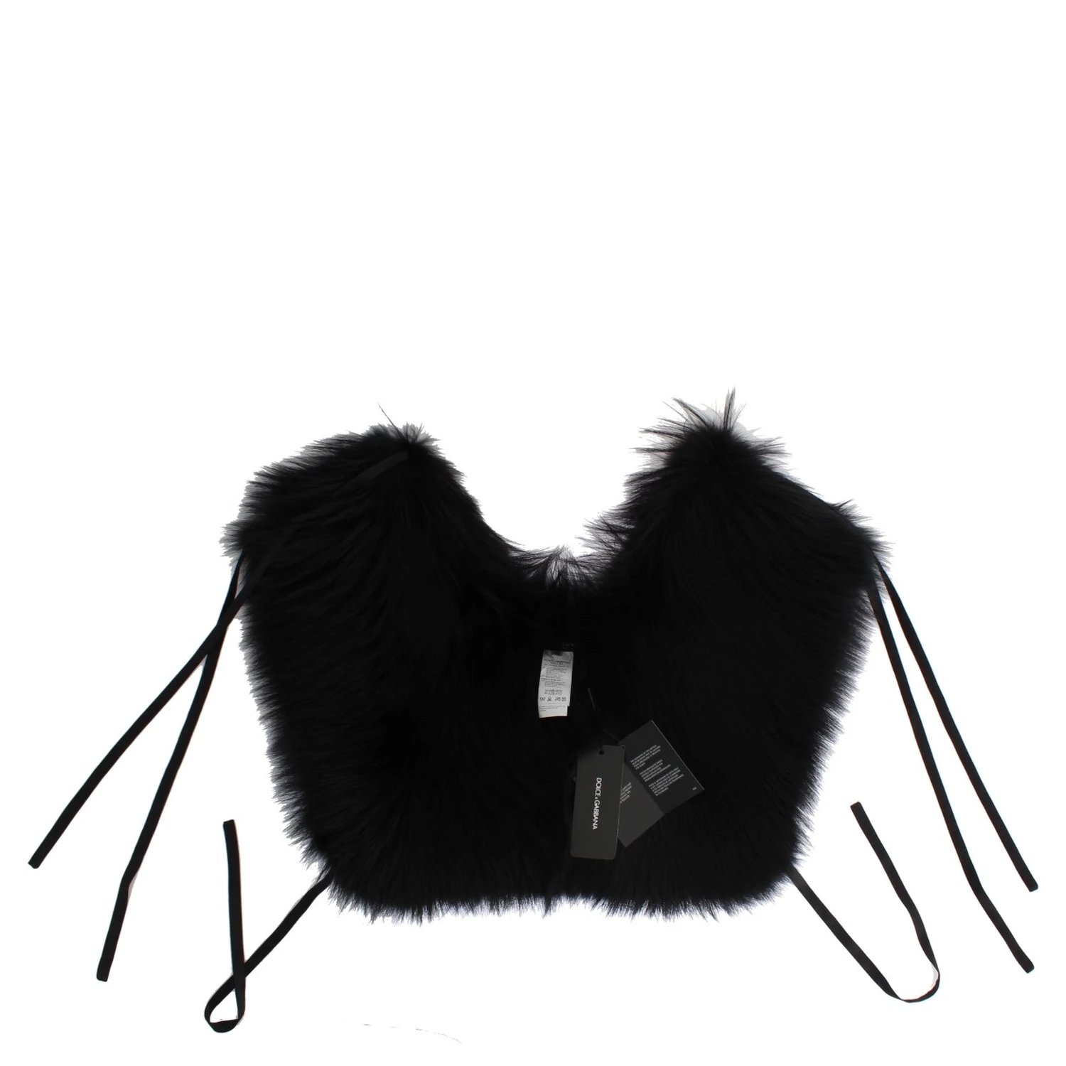 Black Fox Fur Shoulder Wrap Cover Collar Scarf