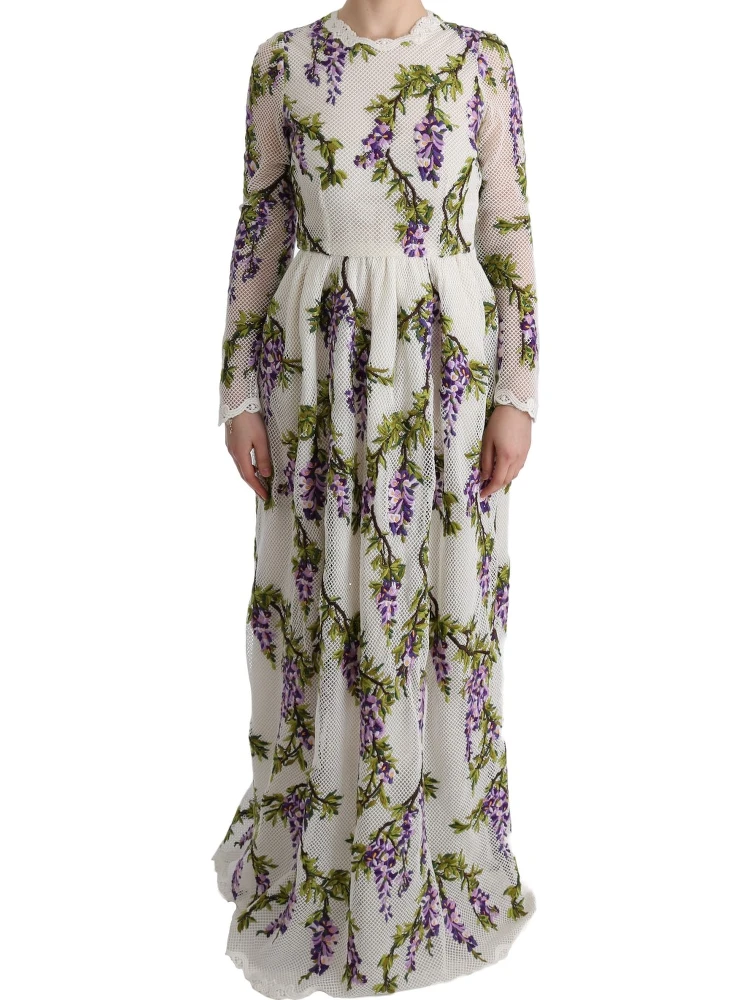 White Floral Embroidered Maxi Dress