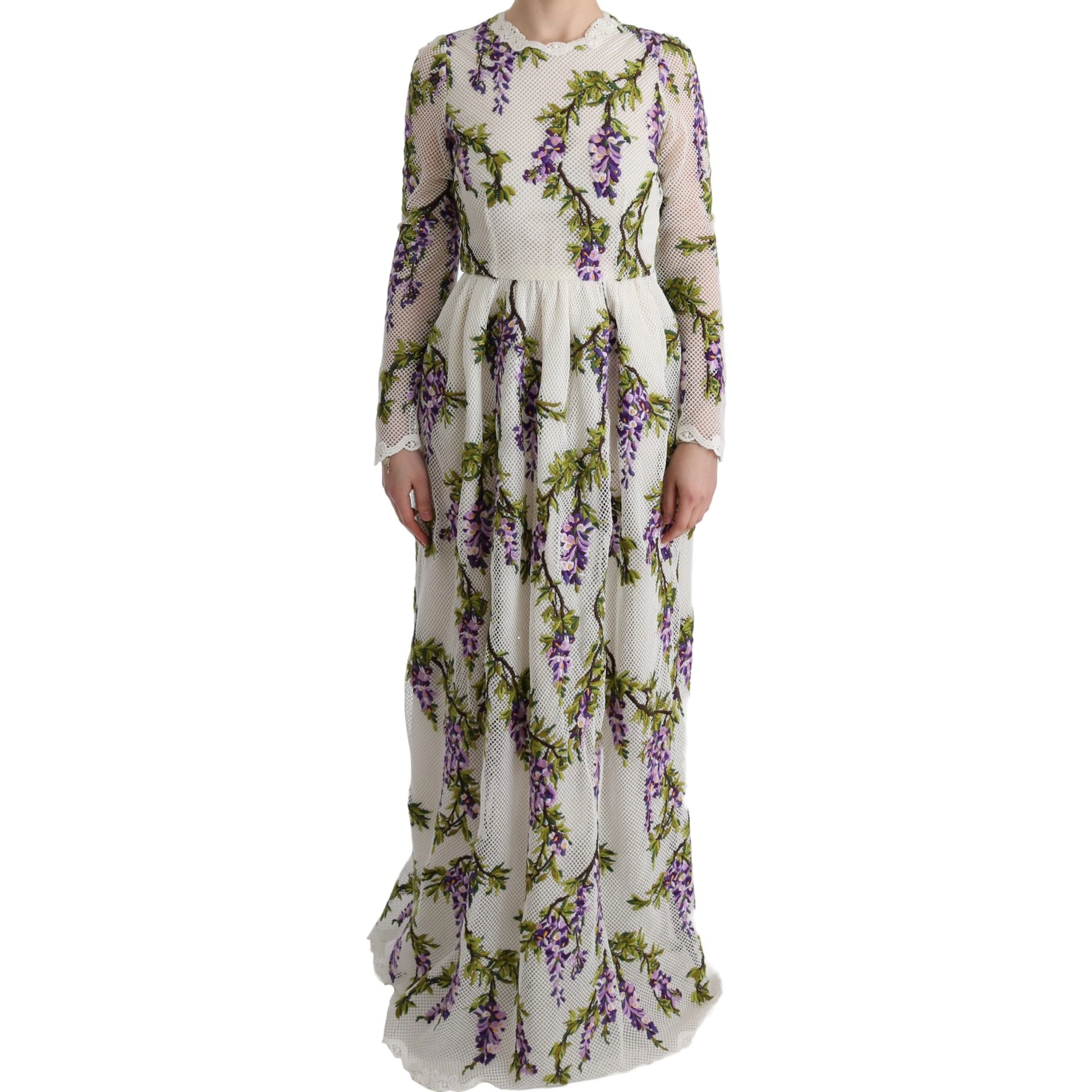 White Floral Embroidered Maxi Dress