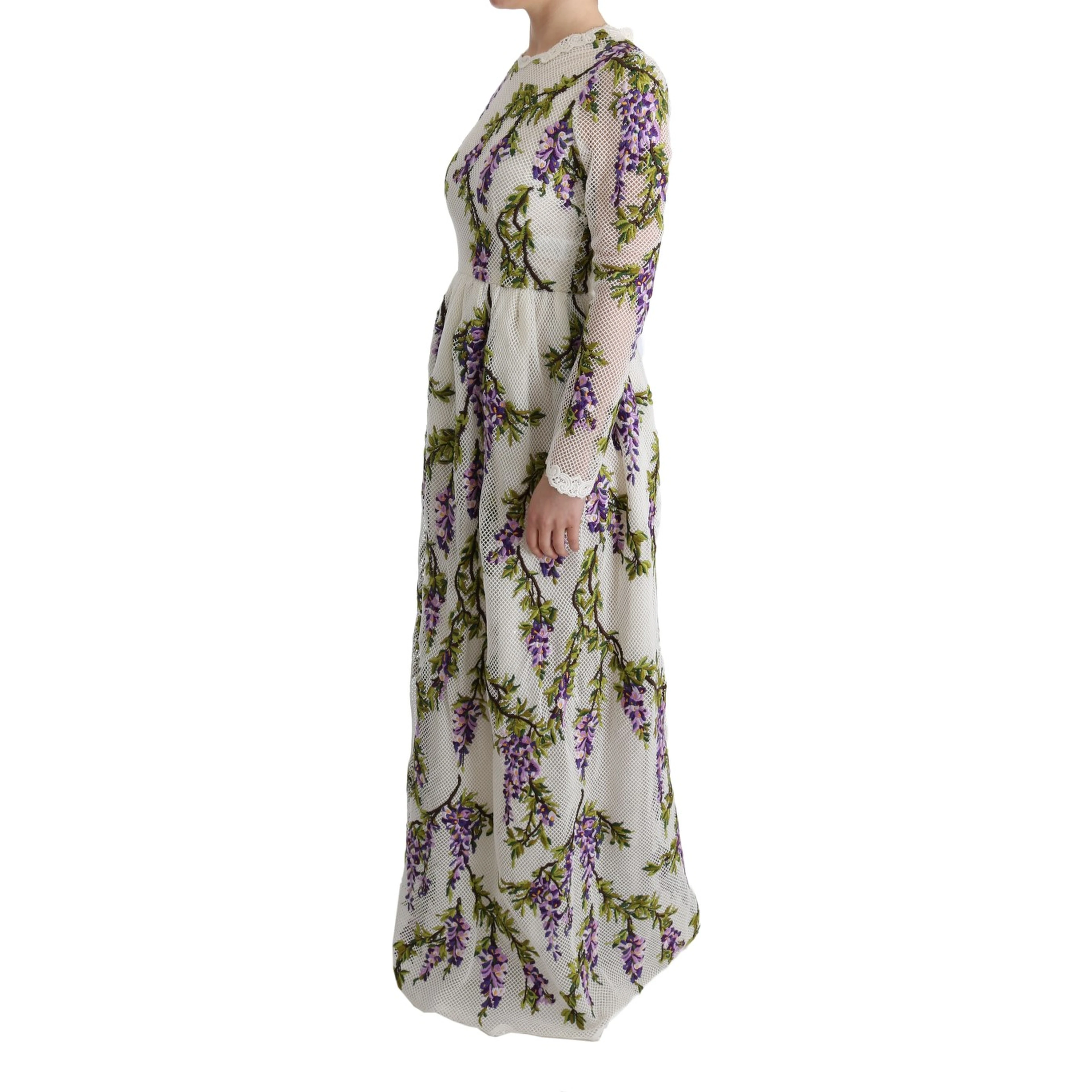 White Floral Embroidered Maxi Dress
