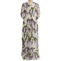 White Floral Embroidered Maxi Dress