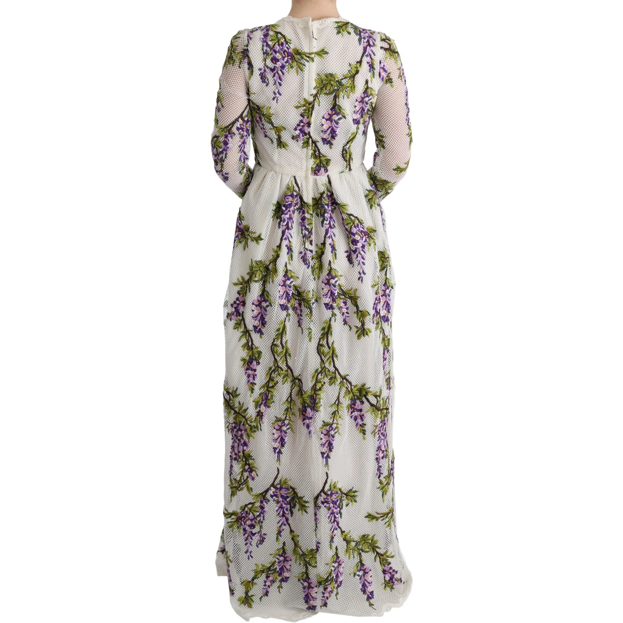 White Floral Embroidered Maxi Dress