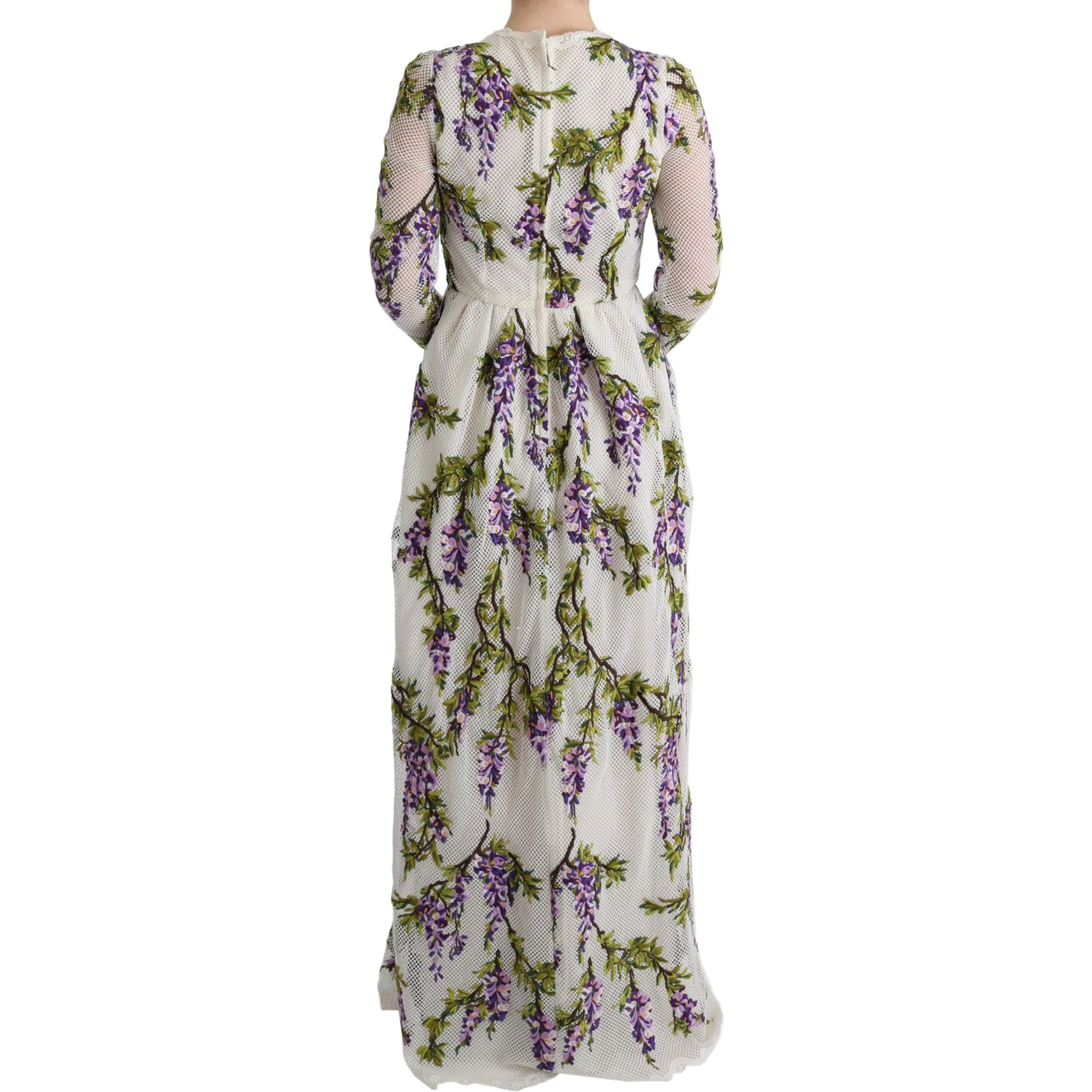White Floral Embroidered Maxi Dress