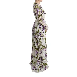 White Floral Embroidered Maxi Dress