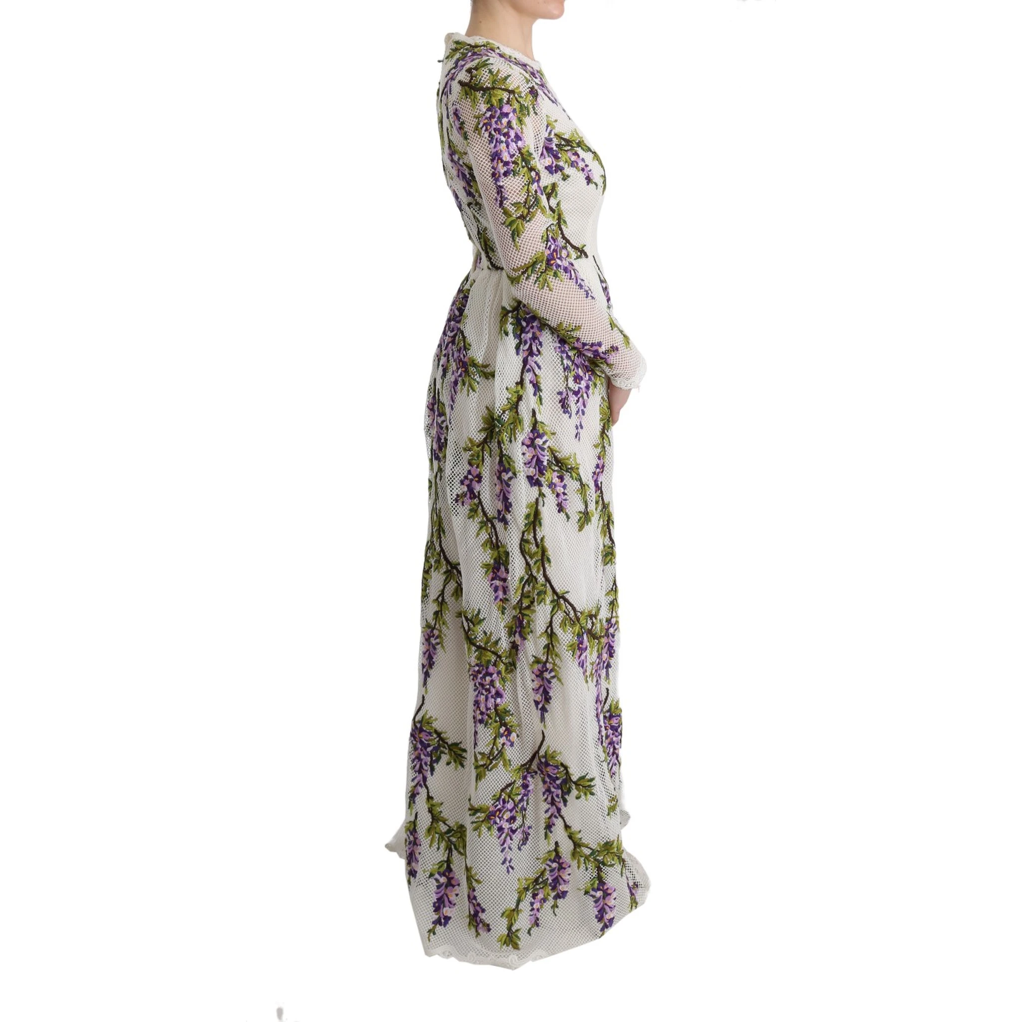 White Floral Embroidered Maxi Dress