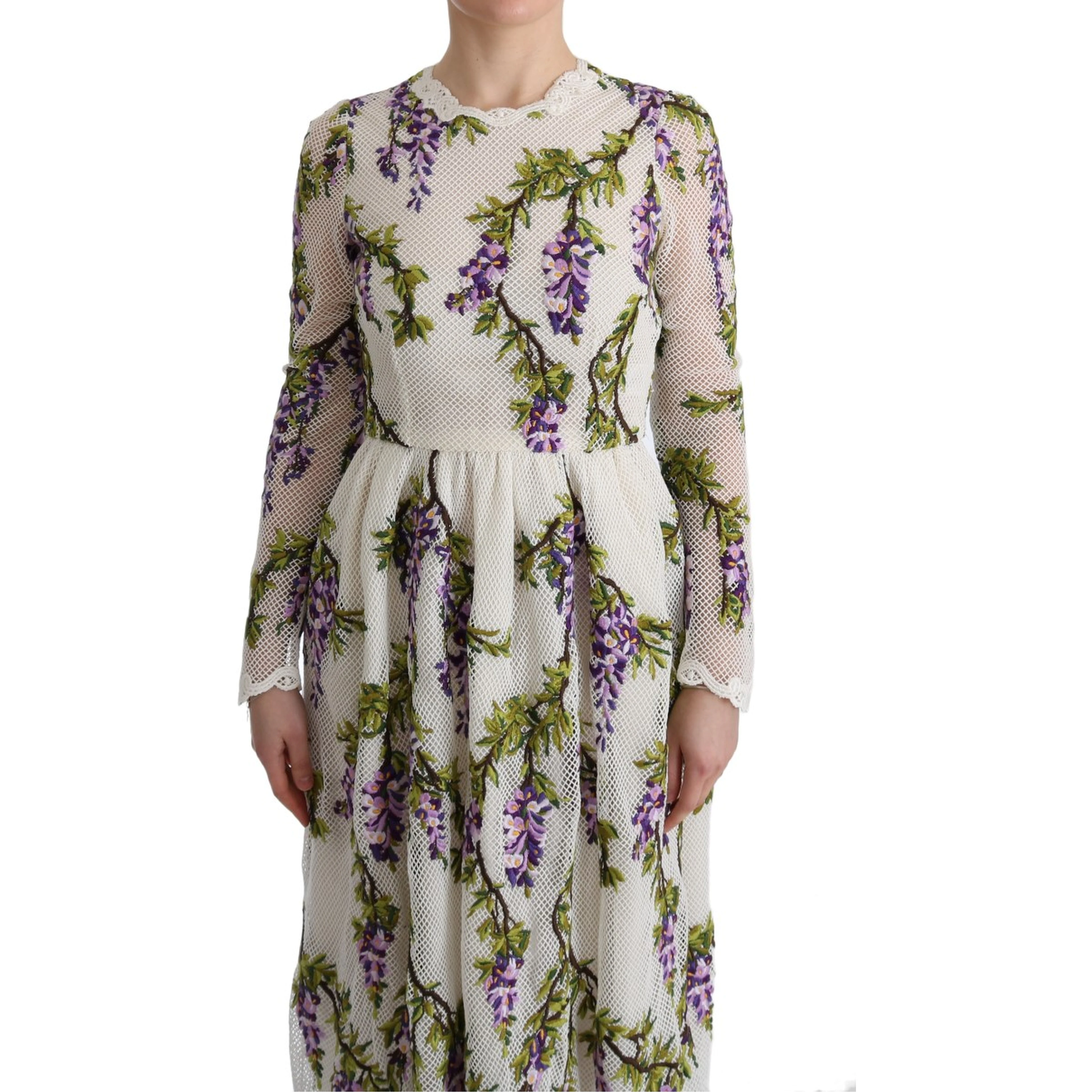 White Floral Embroidered Maxi Dress