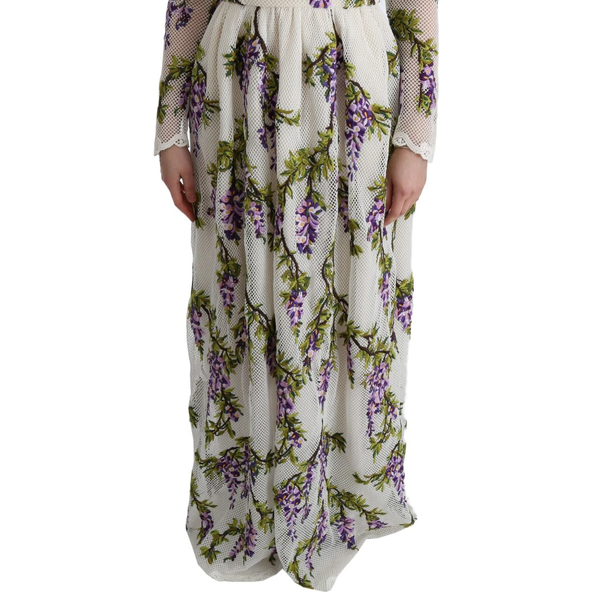White Floral Embroidered Maxi Dress