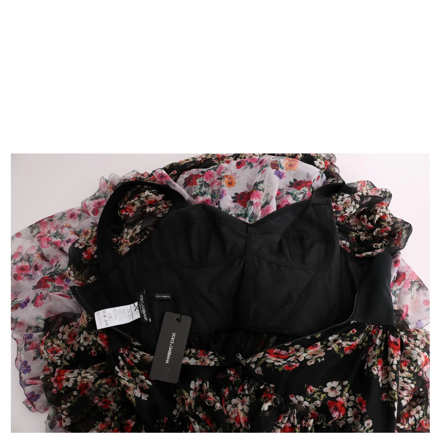 Multicolor Silk Stretch Floral Shift Long Dress