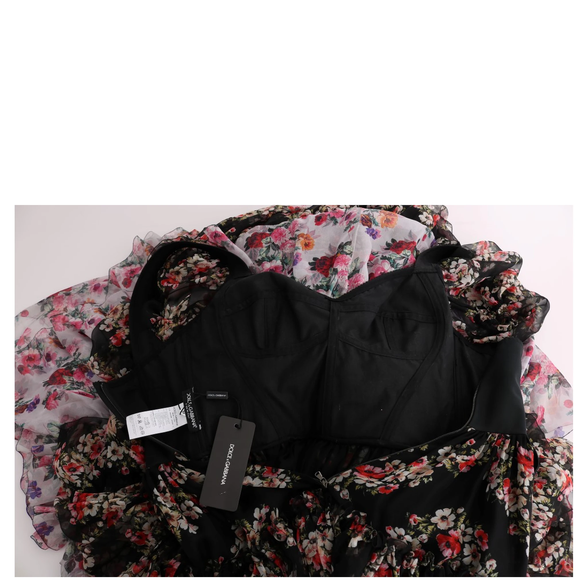 Multicolor Silk Stretch Floral Shift Long Dress