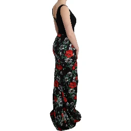 Multicolor Floral Print Stretch Sheath Long Dress