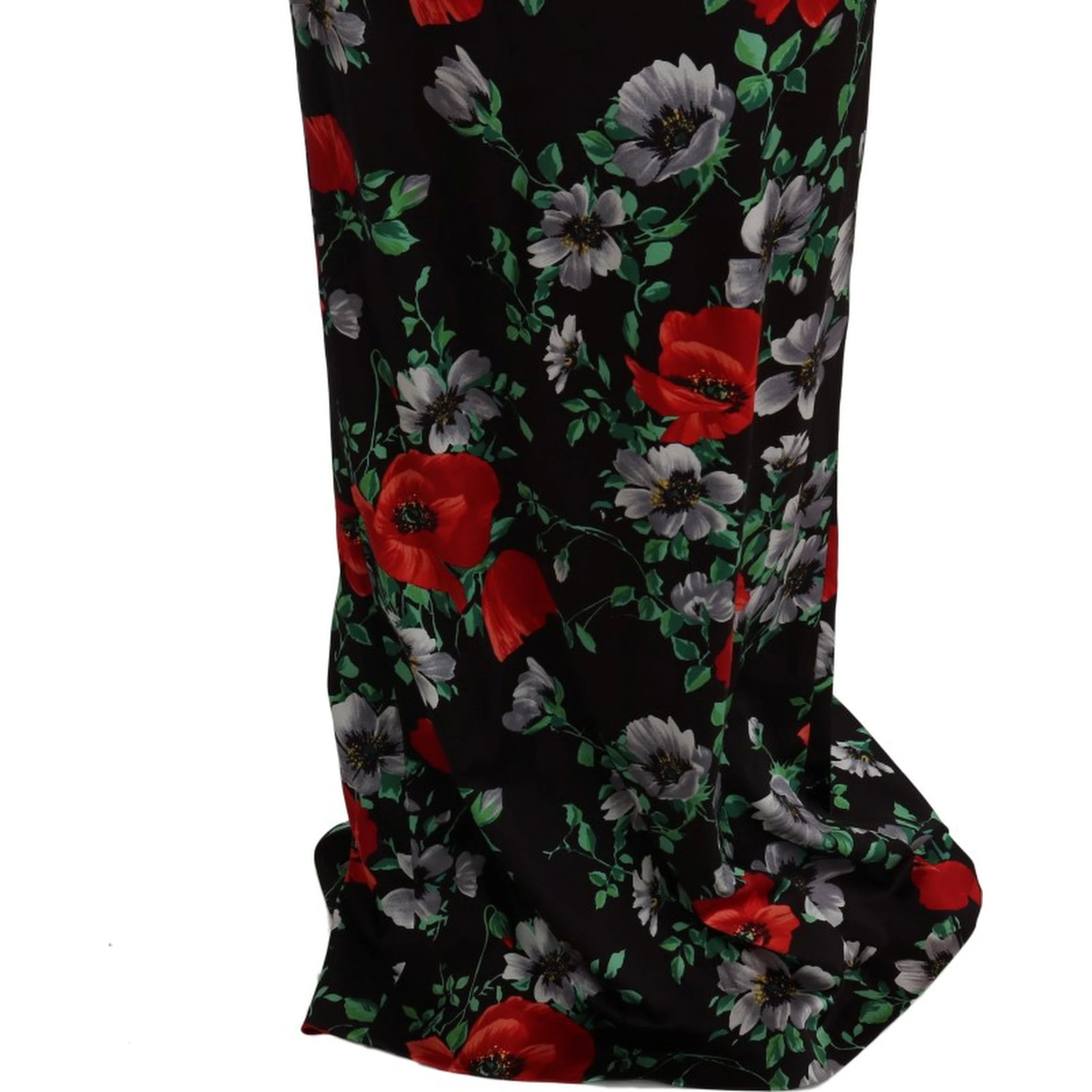 Multicolor Floral Print Stretch Sheath Long Dress