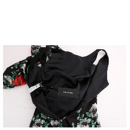 Multicolor Floral Print Stretch Sheath Long Dress