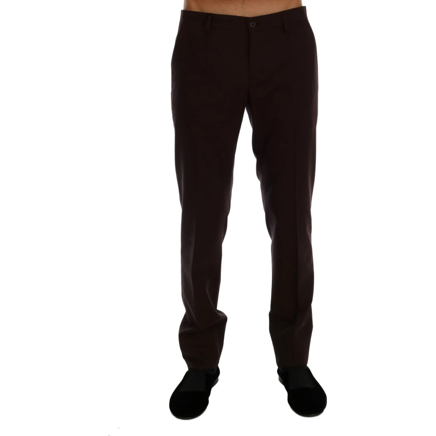 Purple Wool Stretch Formal Pants