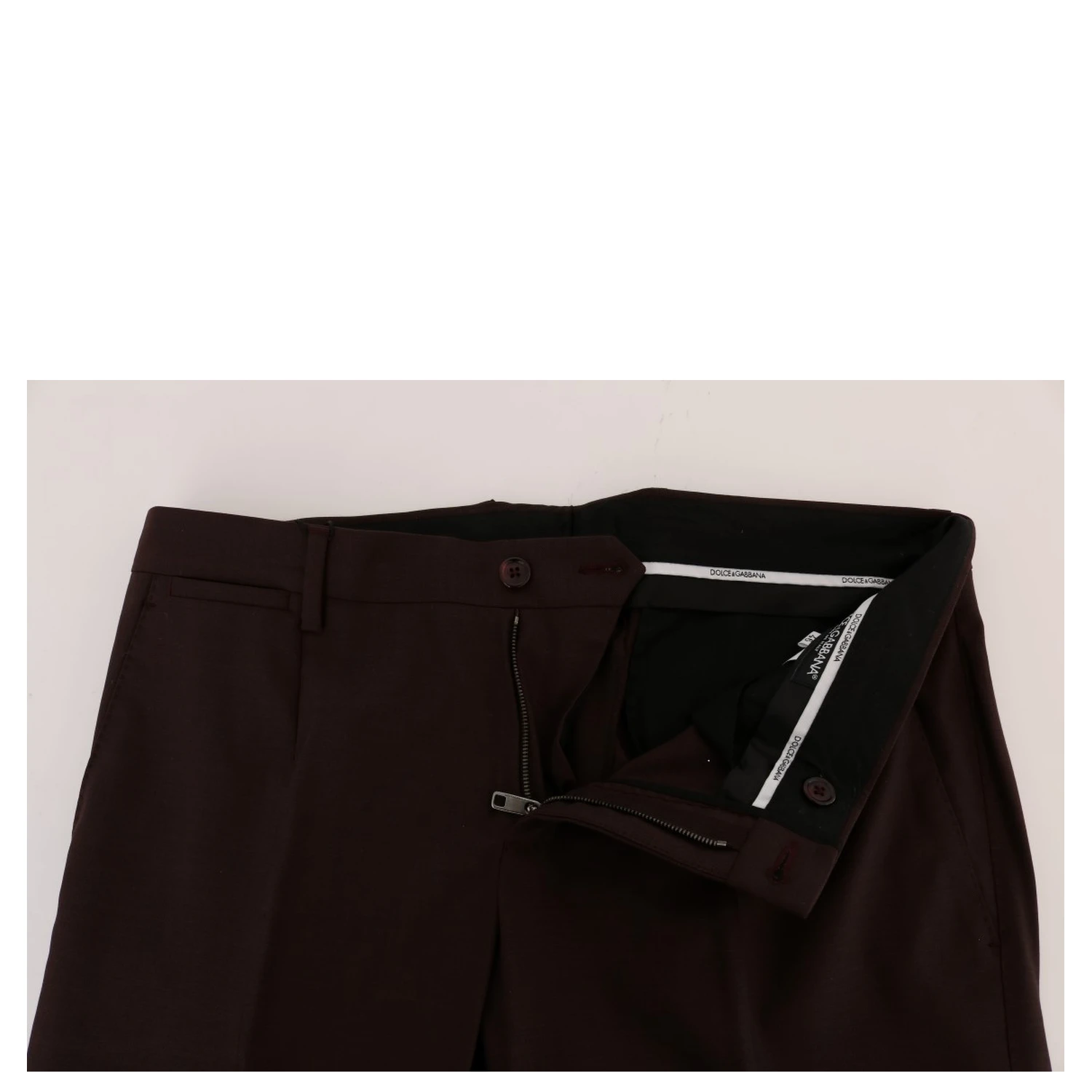Purple Wool Stretch Formal Pants