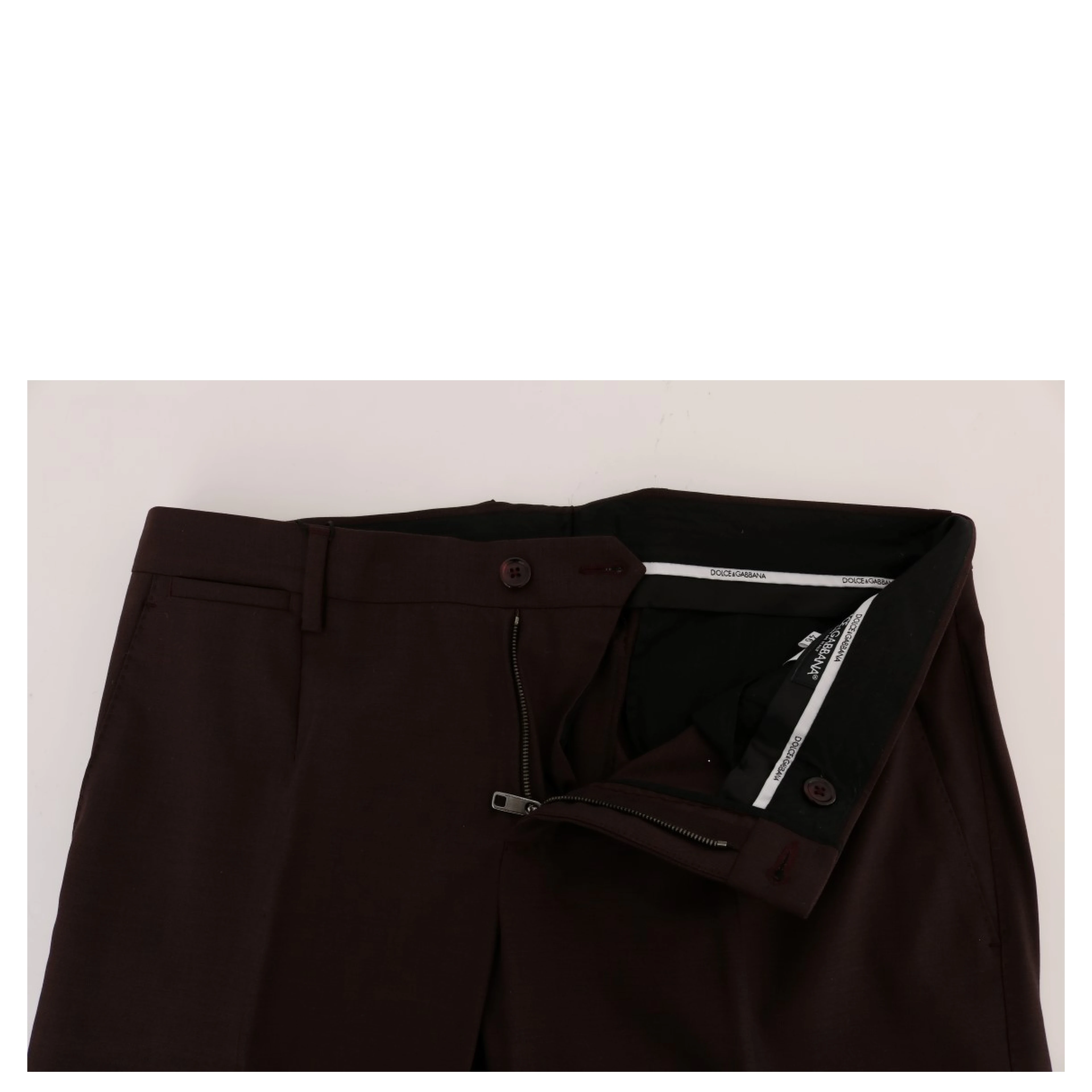 Purple Wool Stretch Formal Pants