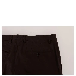 Purple Wool Stretch Formal Pants