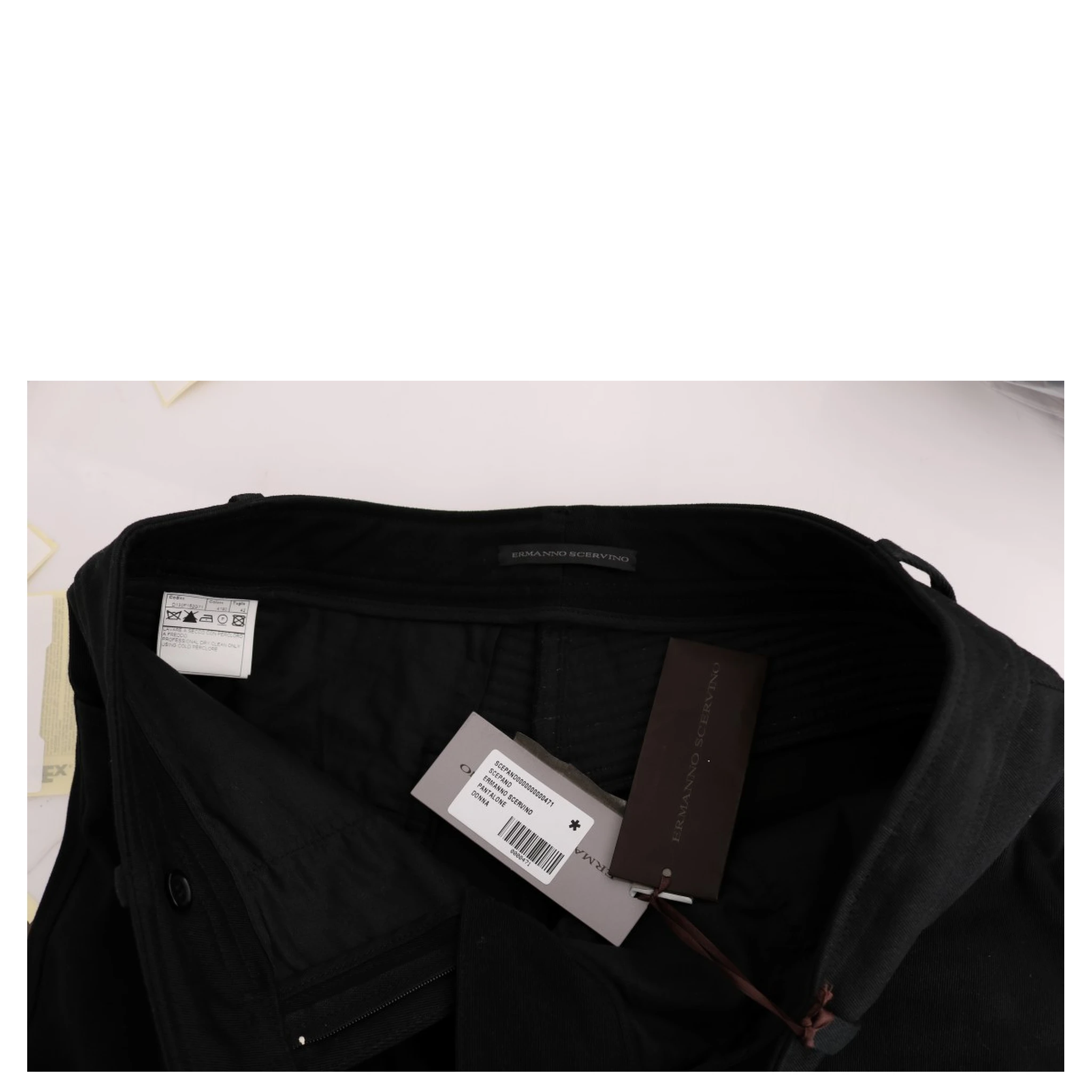Black Cotton Slim Fit Casual Pants