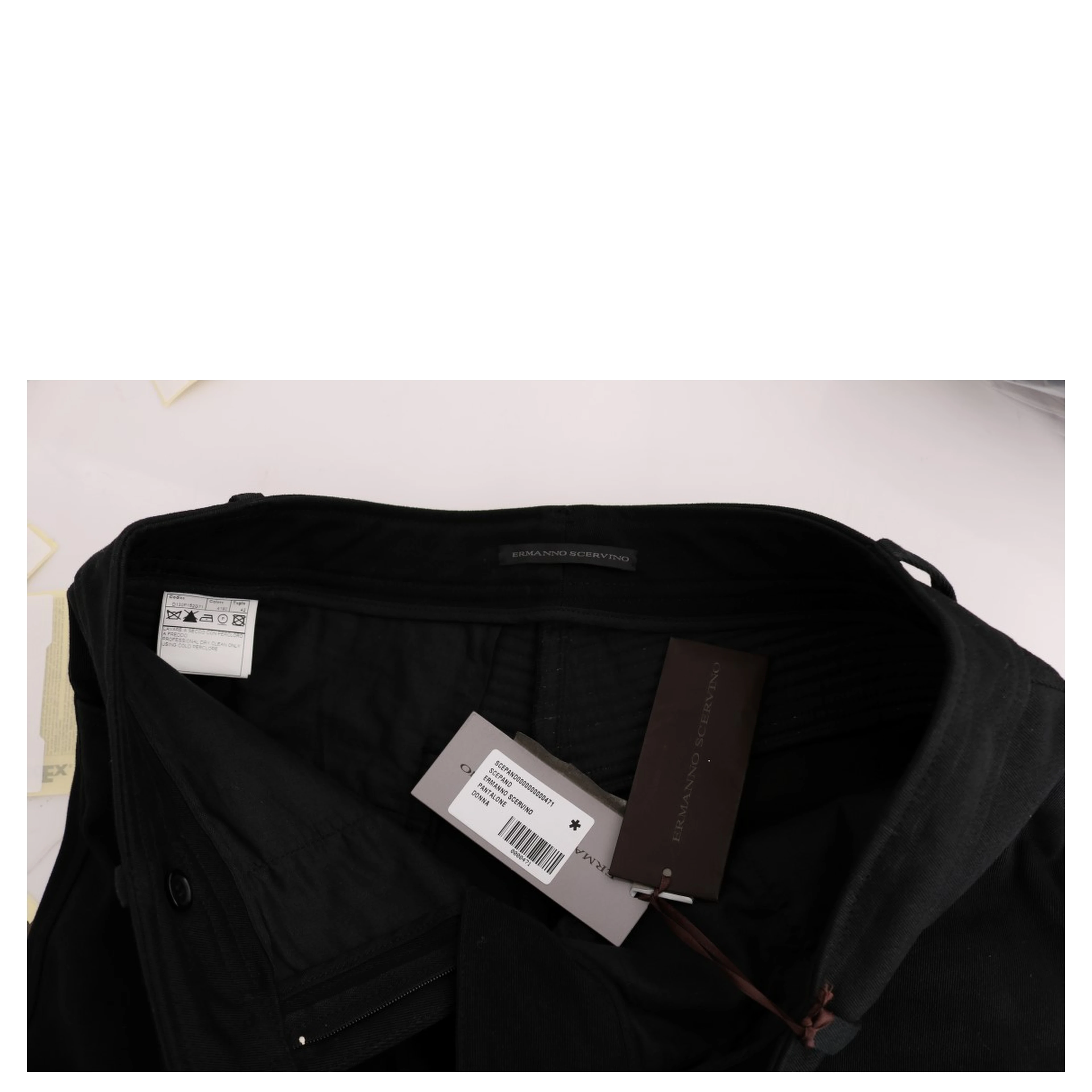 Black Cotton Slim Fit Casual Pants