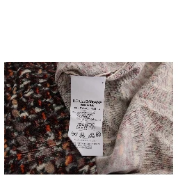 Multicolor Print Knit Top Wool T-shirt