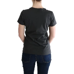 Gray Cotton 2017 Motive T-Shirt