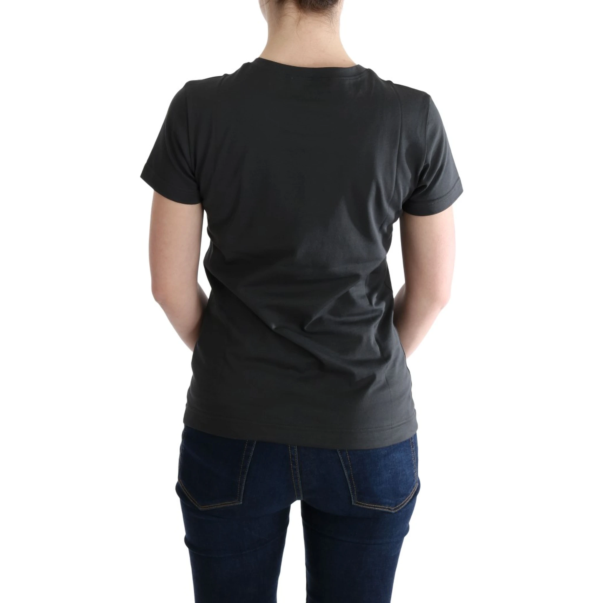 Gray Cotton 2017 Motive T-Shirt