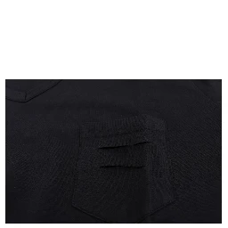 Blue Cotton V-neck T-Shirt