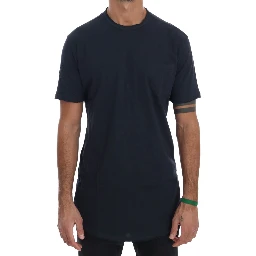 Blue Cotton Crewneck T-Shirt