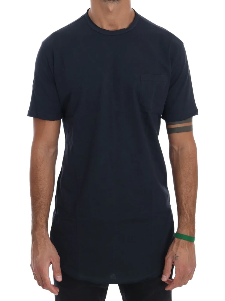 Blue Cotton Crewneck T-Shirt