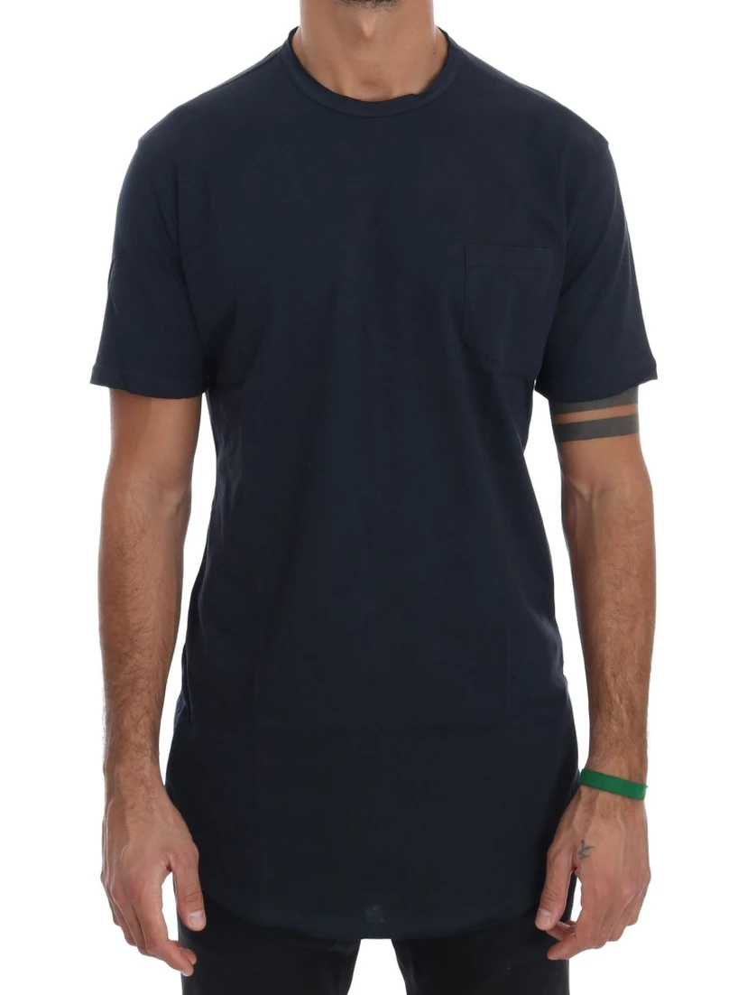 Blue Cotton Crewneck T-Shirt