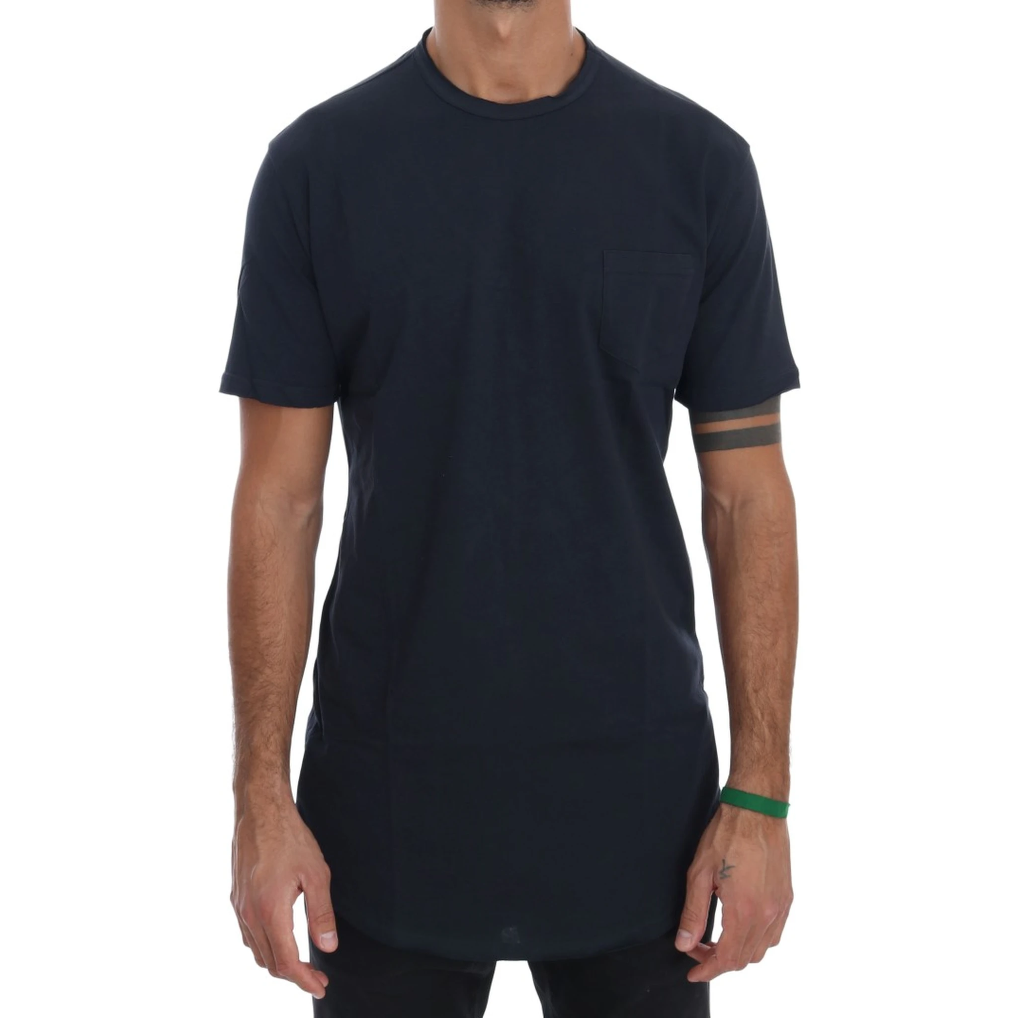 Blue Cotton Crewneck T-Shirt