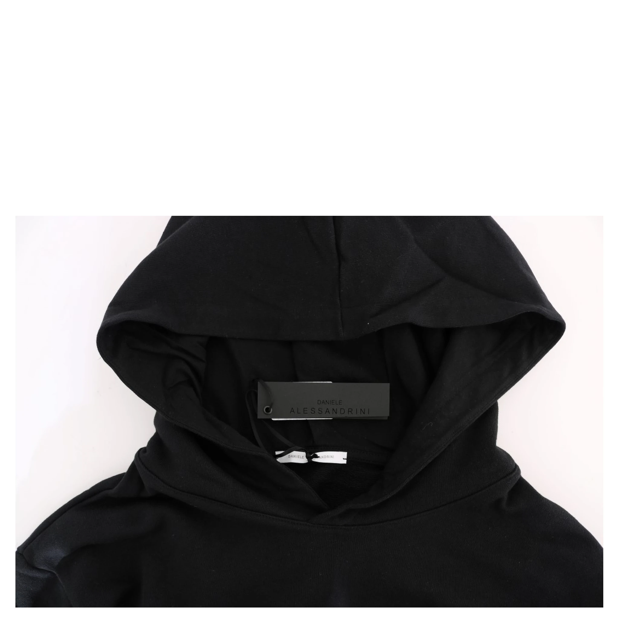 Black Gym Casual Hooded Cotton Sweater