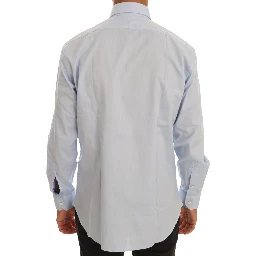 Light Blue Cotton Slim Fit Dress Shirt