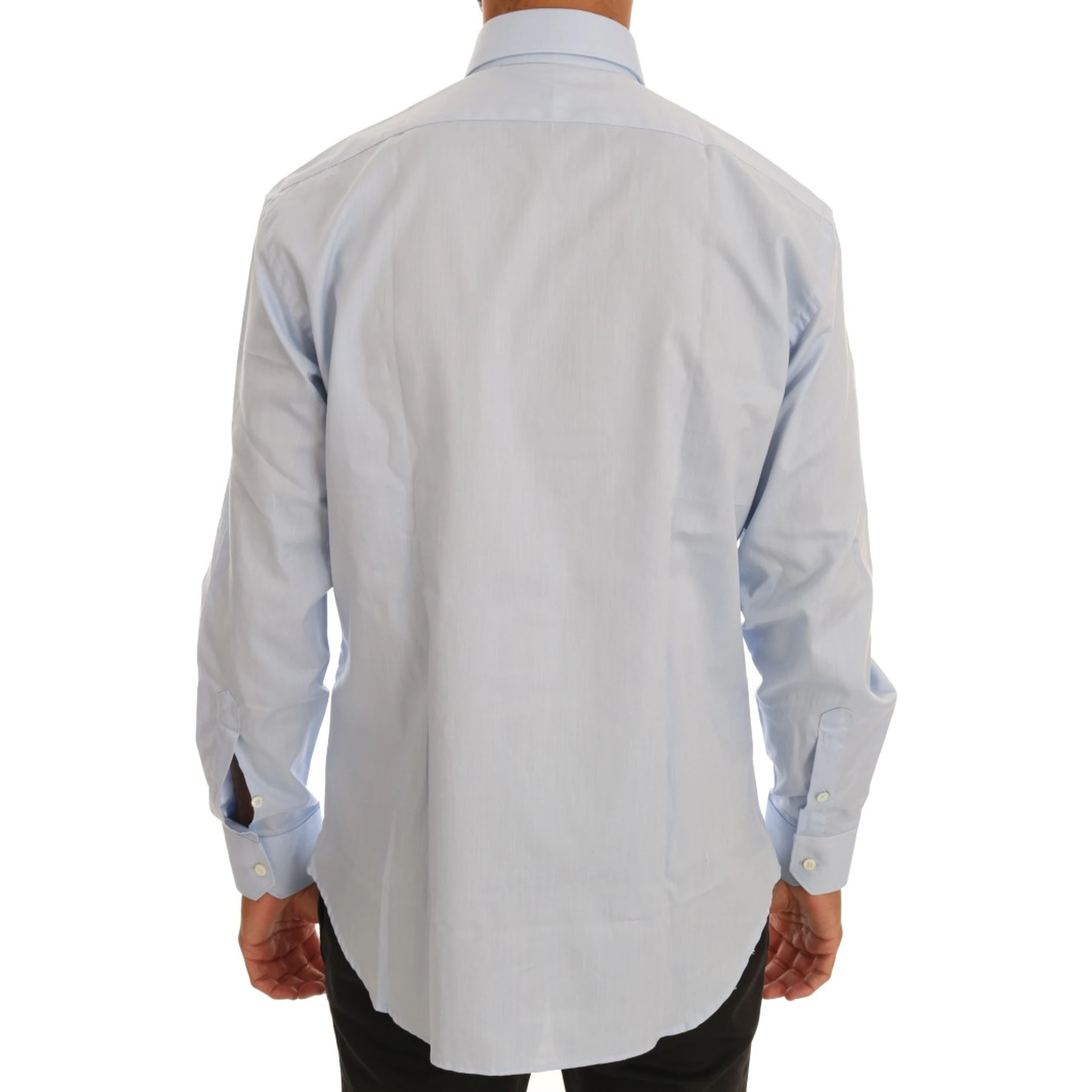 Light Blue Cotton Slim Fit Dress Shirt