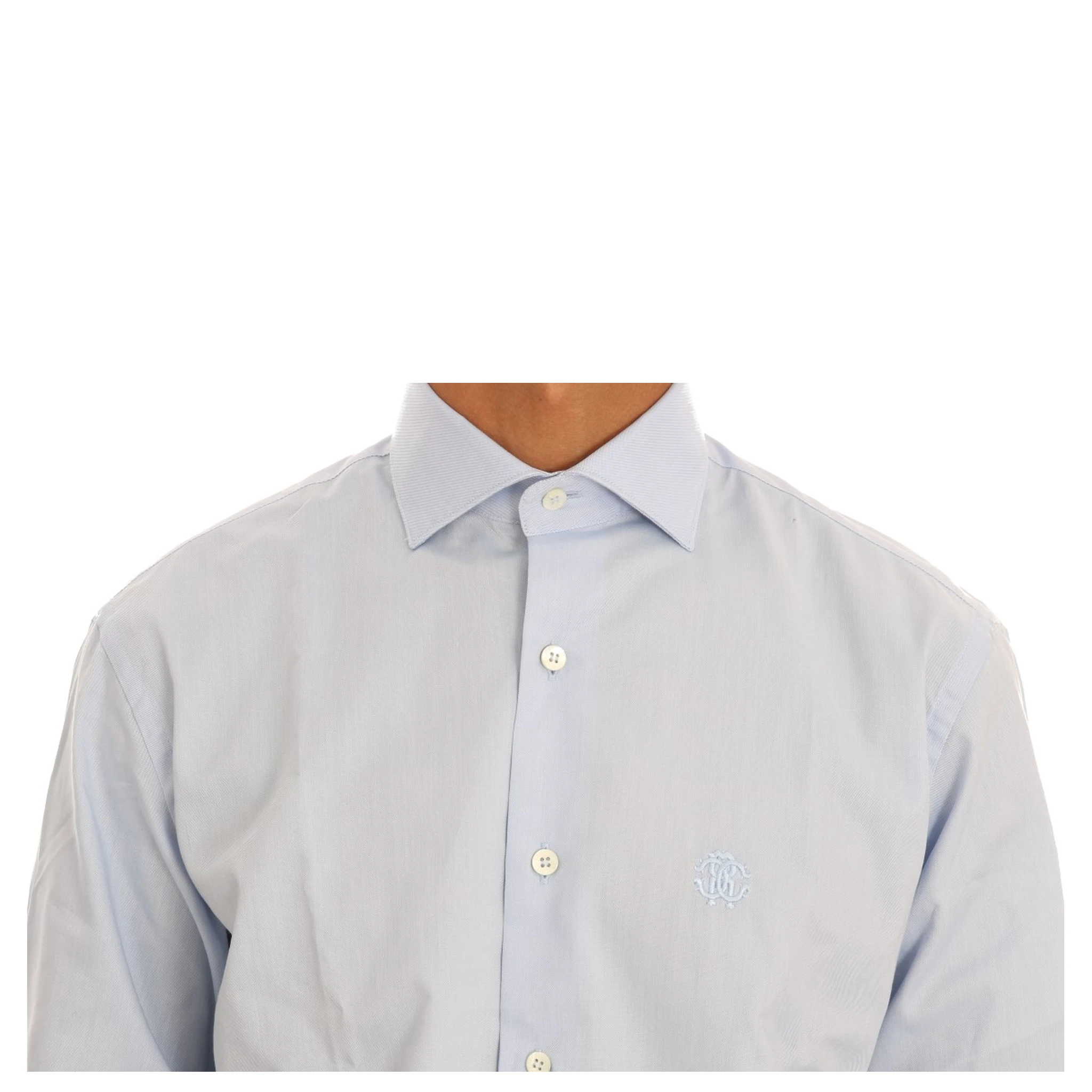 Light Blue Cotton Slim Fit Dress Shirt