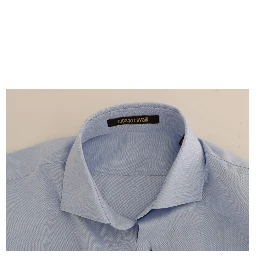 Light Blue Cotton Slim Fit Dress Shirt