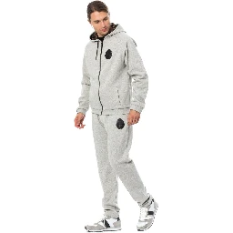 Gray Cotton Hooded Sweatsuit