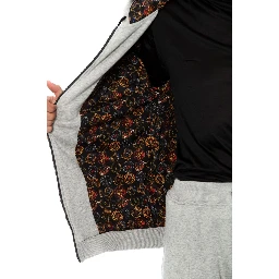 Gray Cotton Hooded Sweatsuit